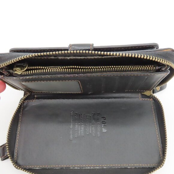 Pola Women's Black Multifunction Leather Wrislet Wallet Cell Case area for Phone - Picture 4 of 8